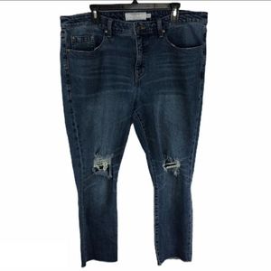 Torrid High Rise Straight Destressed Crop Jeans 16